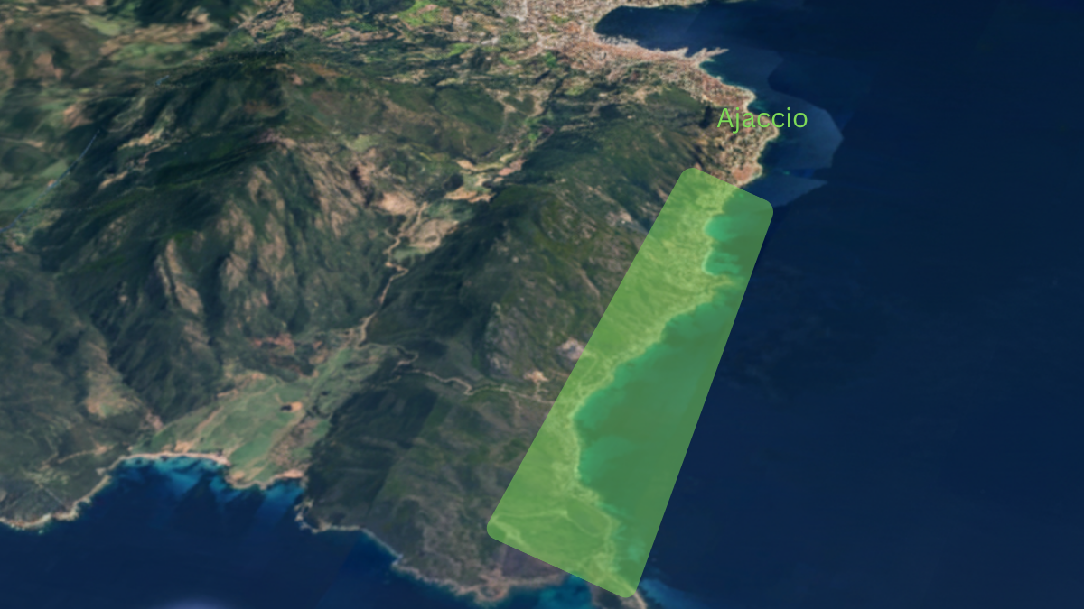 immobilier route des sanguinaires vue sur la baie d'Ajaccio